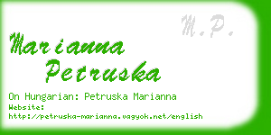 marianna petruska business card